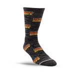 Perris Licensed Kiss All Over Logo Large Crew Socks in Charcoal-1 Pair