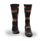 Perris Licensed Kiss All Over Logo Large Crew Socks in Charcoal-1 Pair