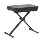 Xtreme XTREME KT140 keyboard bench with adjustable stand and padded surface for comfortable support during playing.