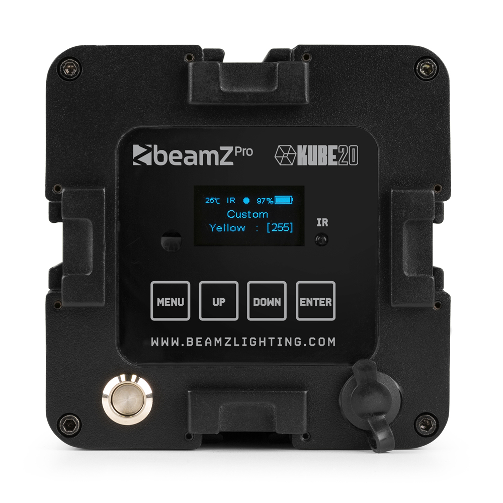 Beamz PRO KUBE20 Linkable Outdoor Battery Uplight