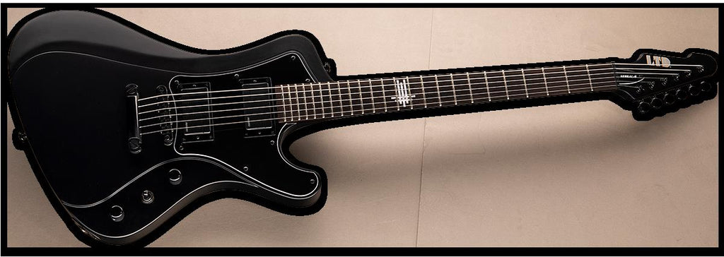 LTD Nergal Signature 6 Electric Guitar in Black Satin