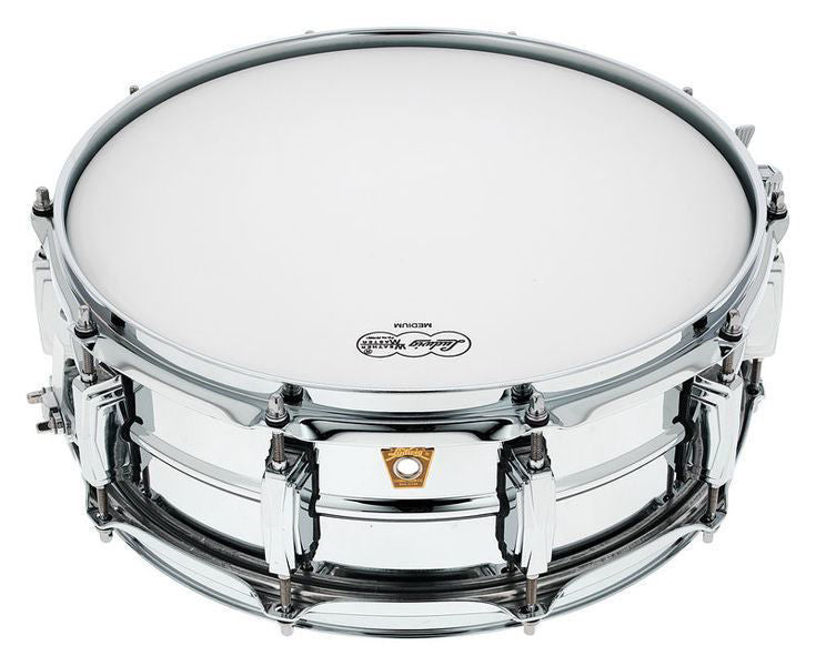 Ludwig Chrome Plated Brass Snare Drum 5x14 Smooth Shell with Imperial Lugs
