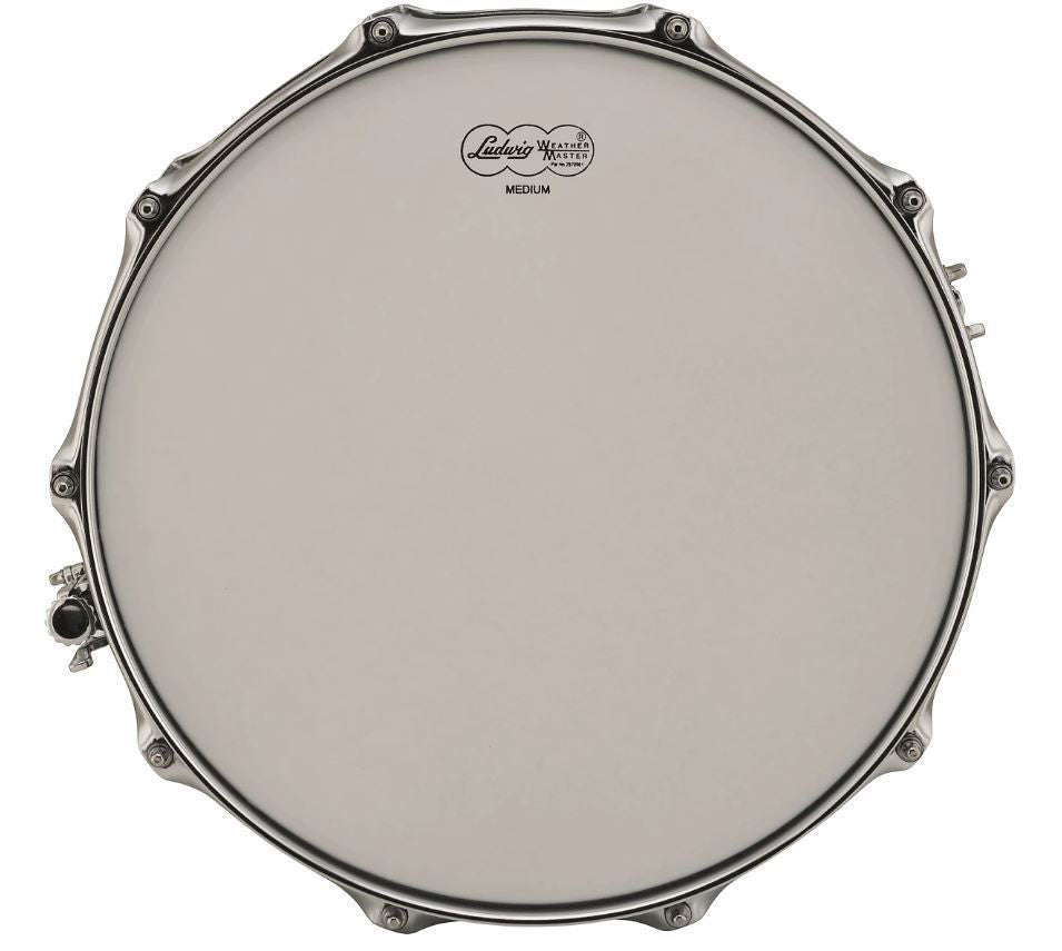 Ludwig Chrome Plated Brass Snare Drum 6.5x14 Smooth Shell with Tube Lugs