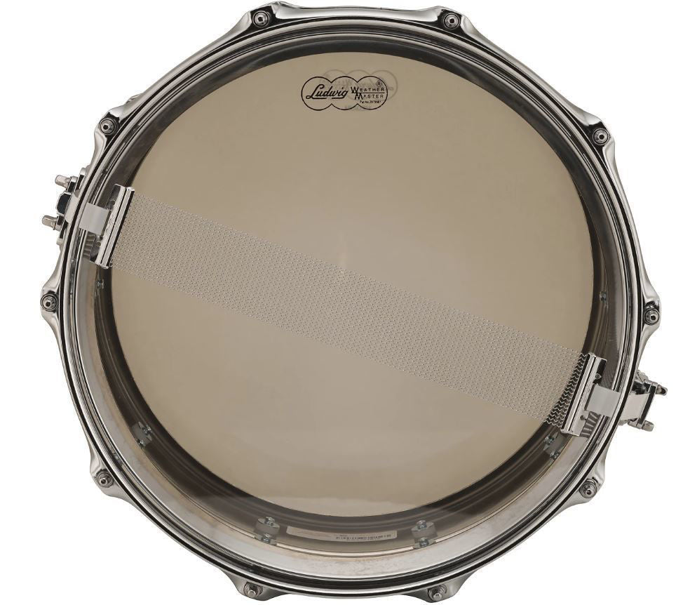 Ludwig Chrome Plated Brass Snare Drum 6.5x14 Smooth Shell with Tube Lugs