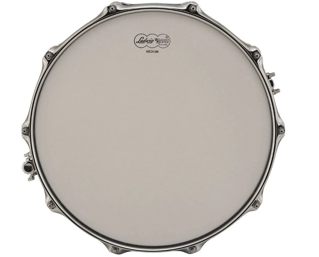 Ludwig Chrome Plated Brass Snare Drum 6.5x14 Smooth Shell with Imperial Lugs