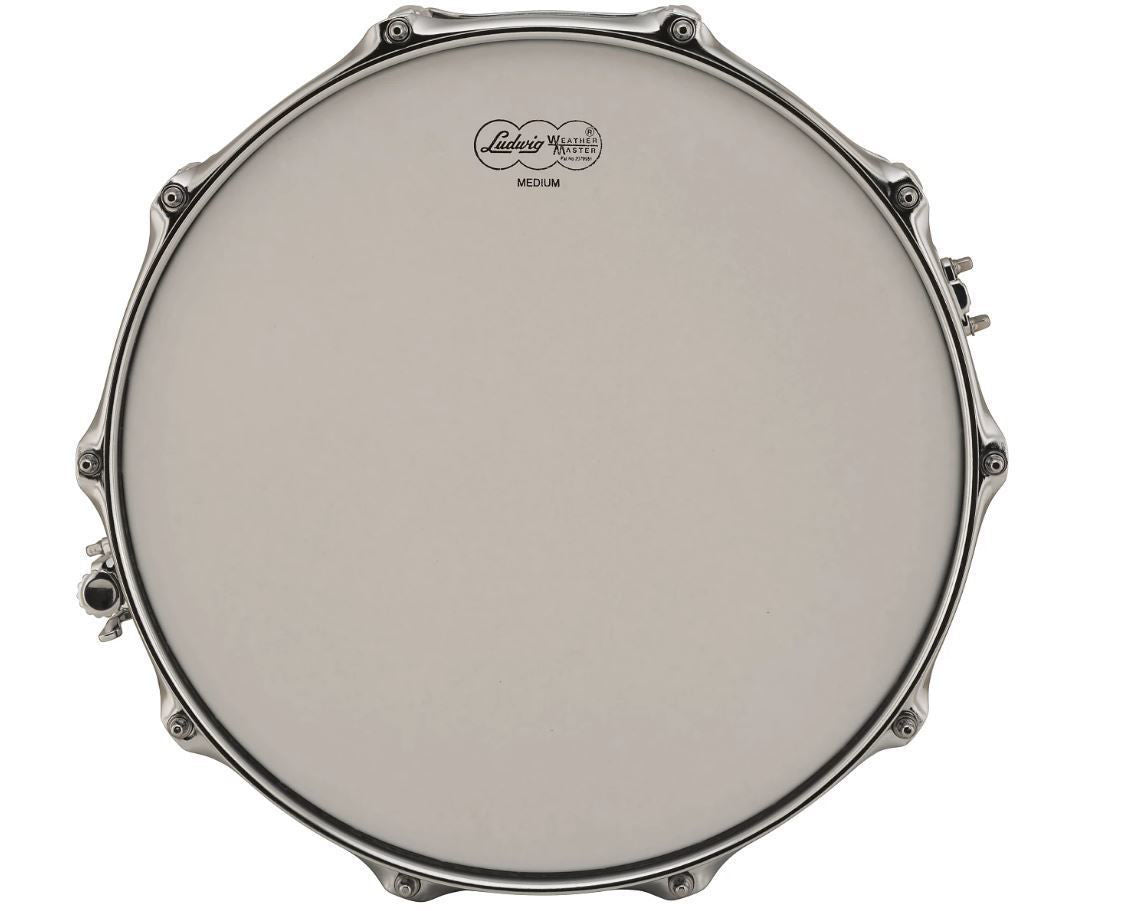 Ludwig Chrome Plated Brass Snare Drum 6.5x14 Smooth Shell with Imperial Lugs