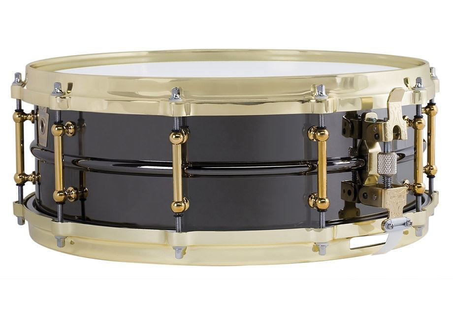 Ludwig Black Beauty Snare Drum 5x14 Brass Tube Lugs with P86 & Die Cast Hoops