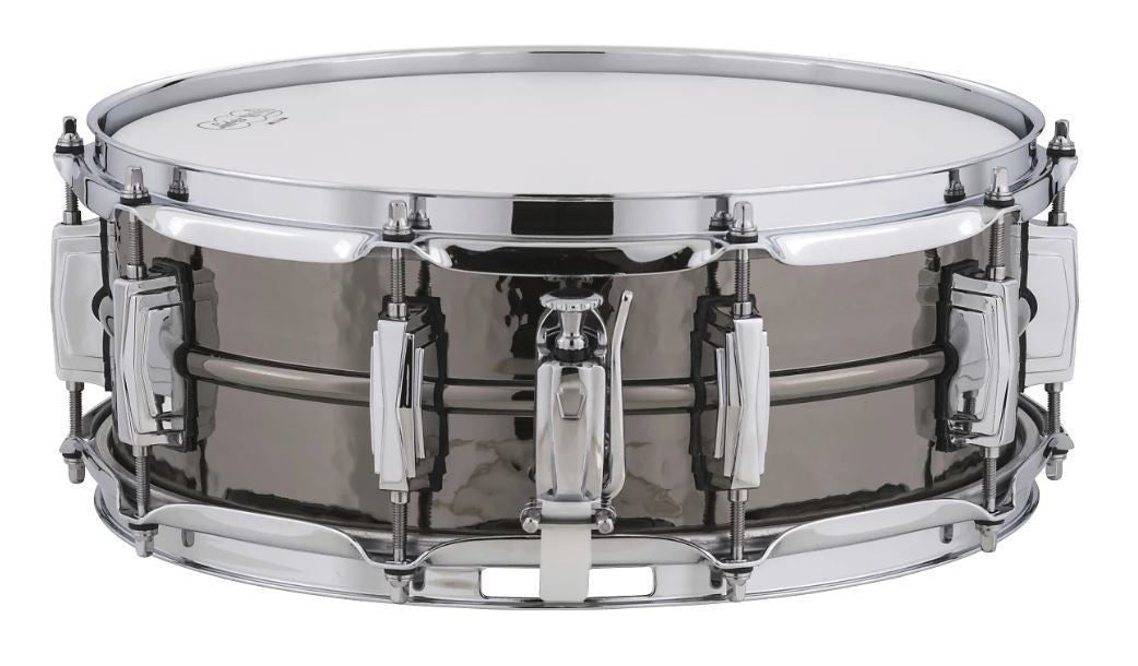 Ludwig Black Beauty Brass Snare Drum 5x14 Hammered Shell with Imperial Lugs