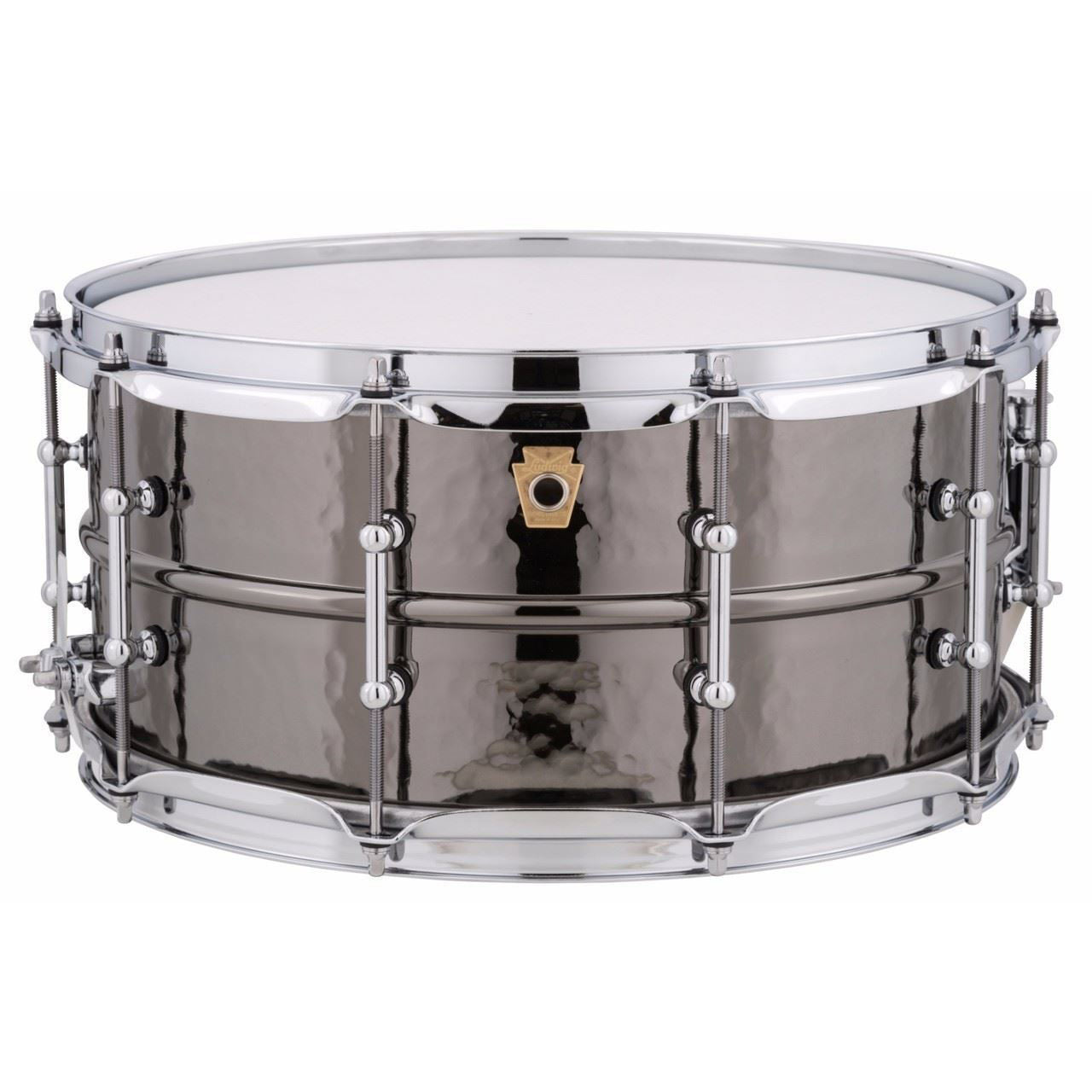Ludwig Black Beauty Brass Snare Drum 6.5x14 Hammered Shell with Tube Lugs