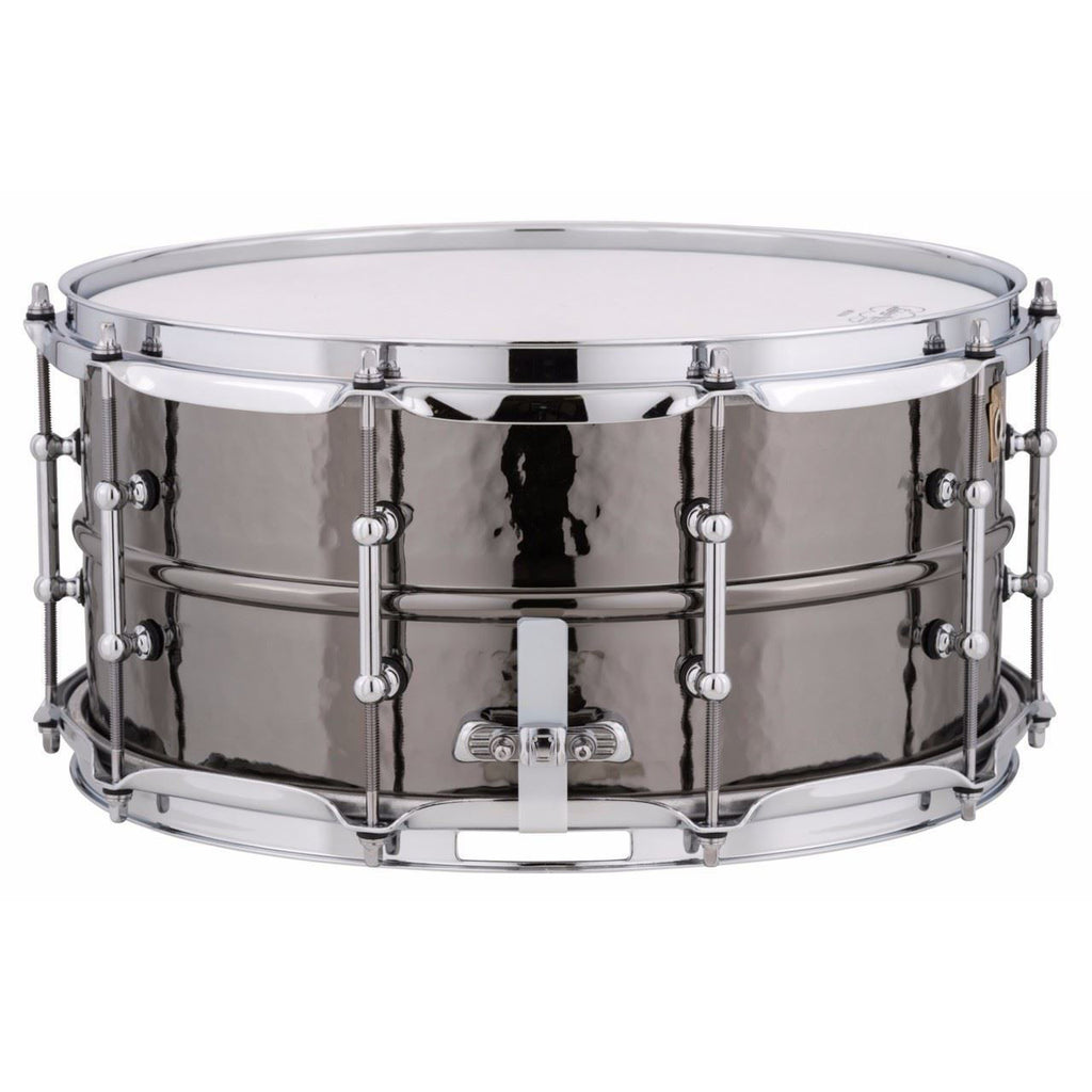 Ludwig Black Beauty Brass Snare Drum 6.5x14 Hammered Shell with Tube Lugs