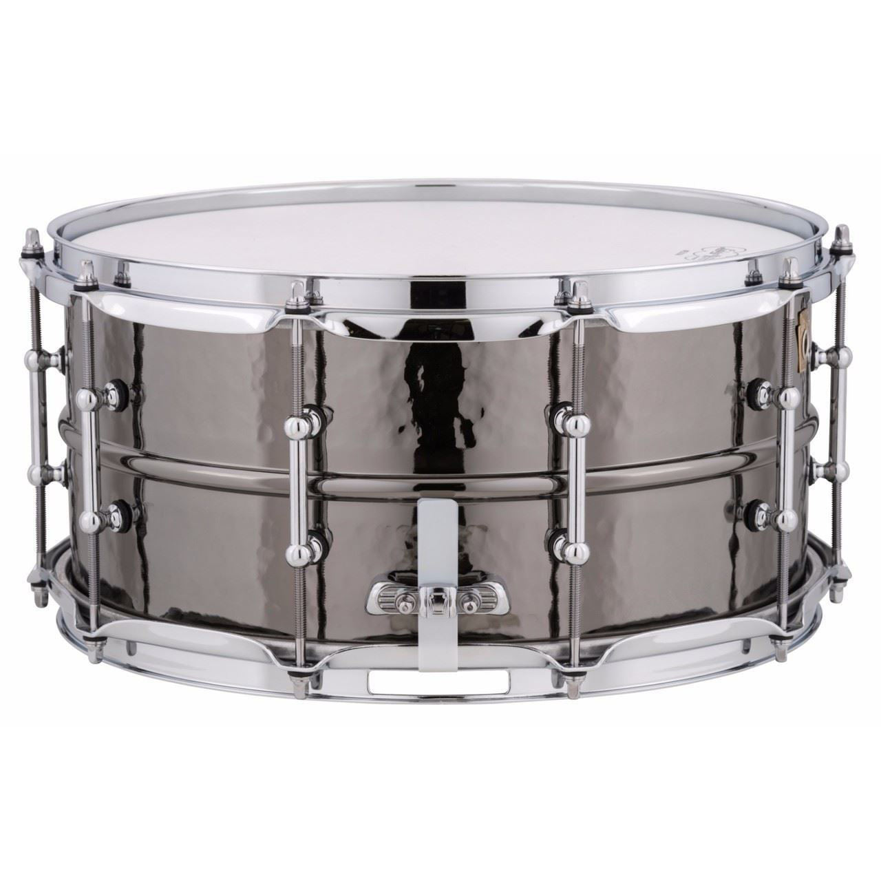 Ludwig Black Beauty Brass Snare Drum 6.5x14 Hammered Shell with Tube Lugs