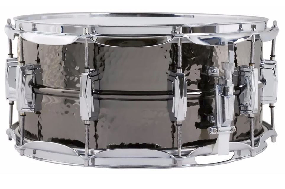 Ludwig Black Beauty Brass Snare Drum 6.5x14 Hammered Shell with Imperial Lugs