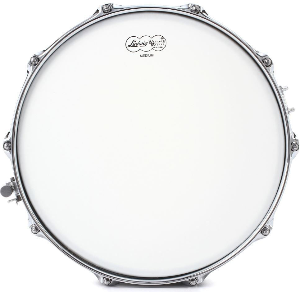 Ludwig Black Beauty Brass Snare Drum 6.5x14 Hammered Shell with Imperial Lugs