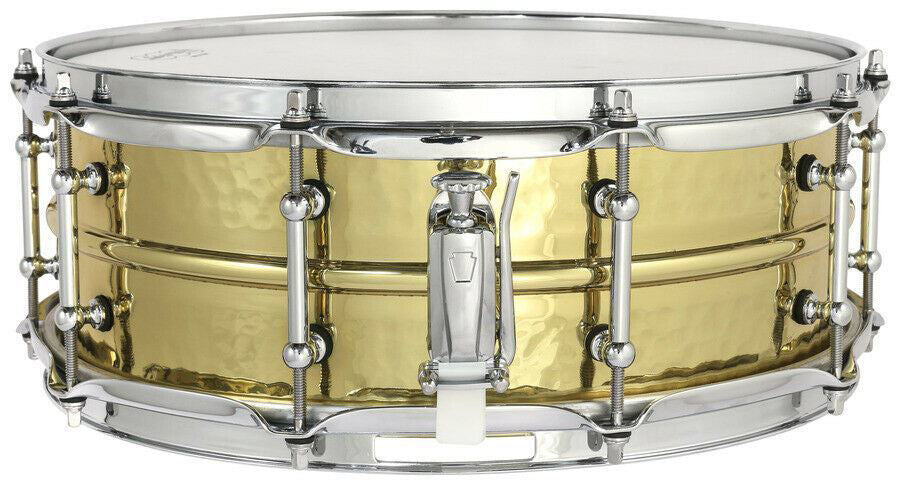 Ludwig Hammered Brass Snare Drum 5x14 with Tube Lugs, P85 & Throw Off