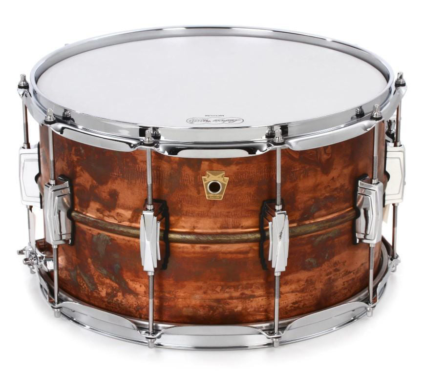 Ludwig Copper Phonic Snare Drum 8x14 Raw Shell