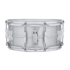 Ludwig Acrolite 14x6.5 snare drum with satin chrome hardware, showcasing its classic drum shell and detailed finish.