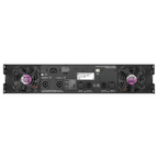 Dynacord L2800FD power amplifier showcasing dual channels and robust 1400 watts output in a sleek design.