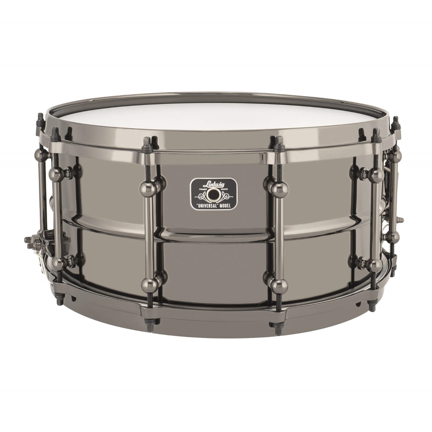 Ludwig Univesal Back-to-Black 14 x 8  Brass Snare Drum