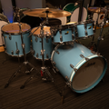 Ludwig Classic Maple Studio 22/10/12/16/18 Custom 5-piece Drum Kit Shell Pack in Heritage Blue