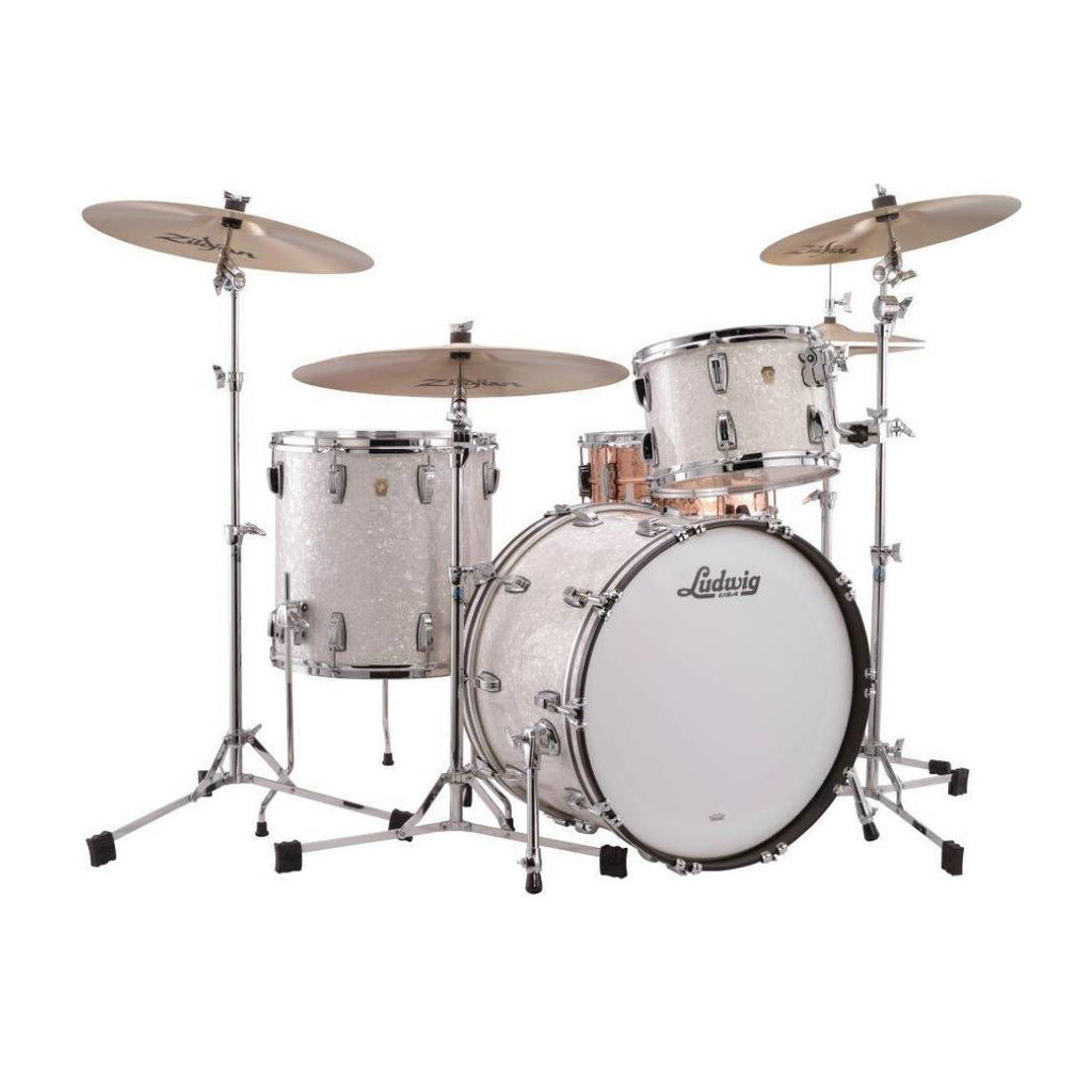 Ludwig Classic Maple Pro Beat 24 in Shell Pack Drum Kit in White Marine Pearl