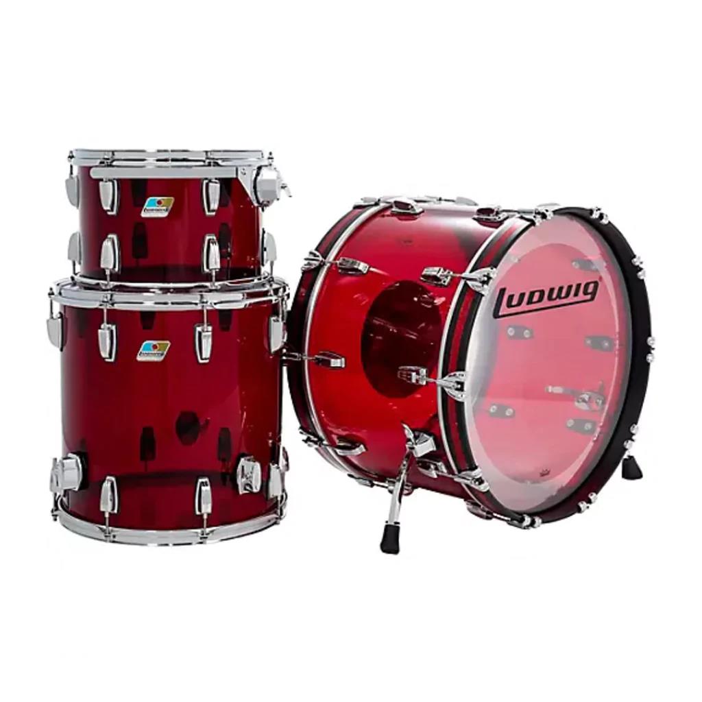 Ludwig Vistalite 50th Anniversary 3-Piece Fab Shell Pack in Red