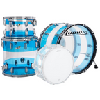 Ludwig Limited Edition 50th Anniversary Vistalite 3pc Drum Shell Pack - Blue Clear Blue