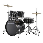 Ludwig Accent Fuse 20/10/12/14+14S 5Pce Drum Kit with Hardware & Cymbals - Black