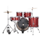Ludwig Accent Fuse 20/10/12/14+14S 5Pce Drum Kit with Hardware & Cymbals - Red Sparkle