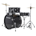 Ludwig Accent Drive 22/10/12/16+14S 5Pce Drum Kit with Hardware & Cymbals - Black