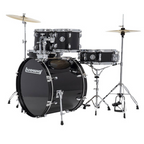 Ludwig Accent Drive 22/10/12/16+14S 5Pce Drum Kit with Hardware & Cymbals - Black