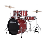 Ludwig Accent Drive 22/10/12/16+14S 5 Piece Drum Kit with Hardware & Cymbals - Red Sparkle