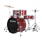 Ludwig Accent Drive 22/10/12/16+14S 5 Piece Drum Kit with Hardware & Cymbals - Red Sparkle