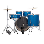 Ludwig Accent Drive 22/10/12/16+14S 5 Piece Drum Kit with Hardware & Cymbals - Blue Sparkle