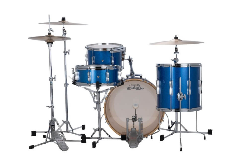 Ludwig Continental Club Downbeat Plus 20/12/14+14S 4pc Drum Shell Pack - Blue Sparkle