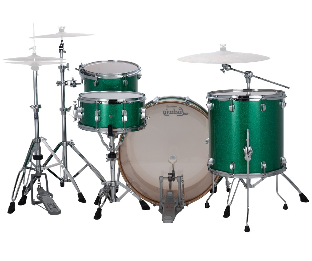 Ludwig Continental Classic 22/12/16+14S 4pc Drum Shell Pack - Green Sparkle