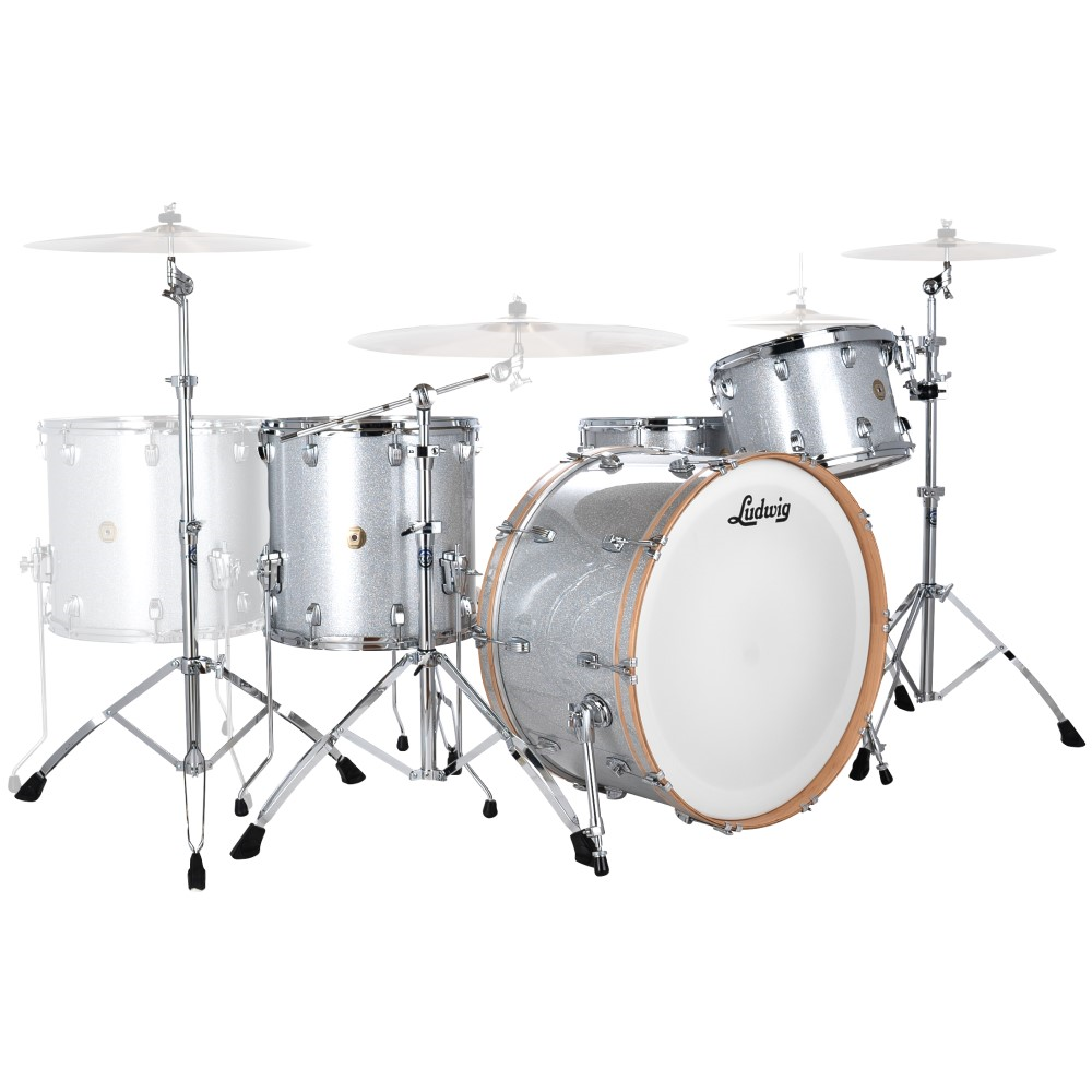 Ludwig Continental Classic 22/12/16+14S 4pc Drum Shell Pack - Silver Sparkle