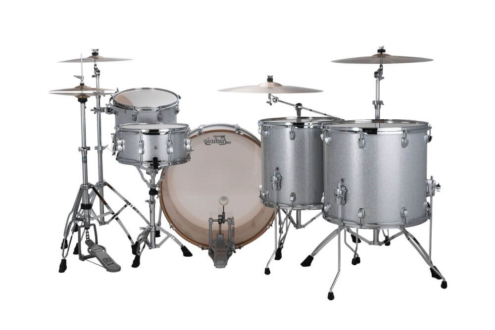 Ludwig Continental Classic 1-Up/2-Down 22/12/14/16+14S 5Pce Drum Shell Pack - Silver Sparkle