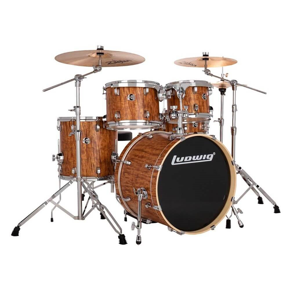 Ludwig Evolution 20/10/12/14+14S 5pce Drum Kit with Hardware - Cherry