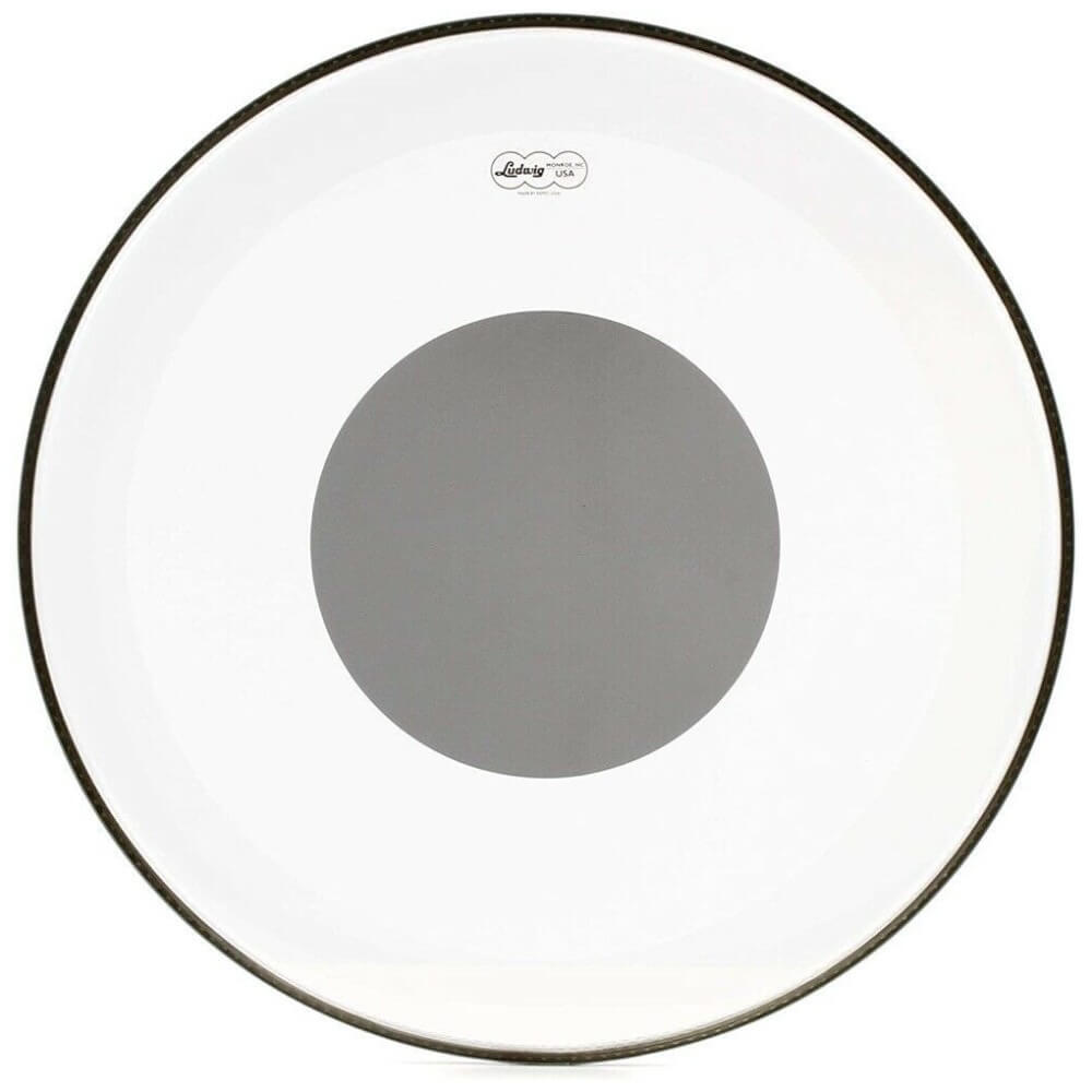 Ludwig Powerstroke 3 Silver Dot Kick Drum Head by Remo - Clear