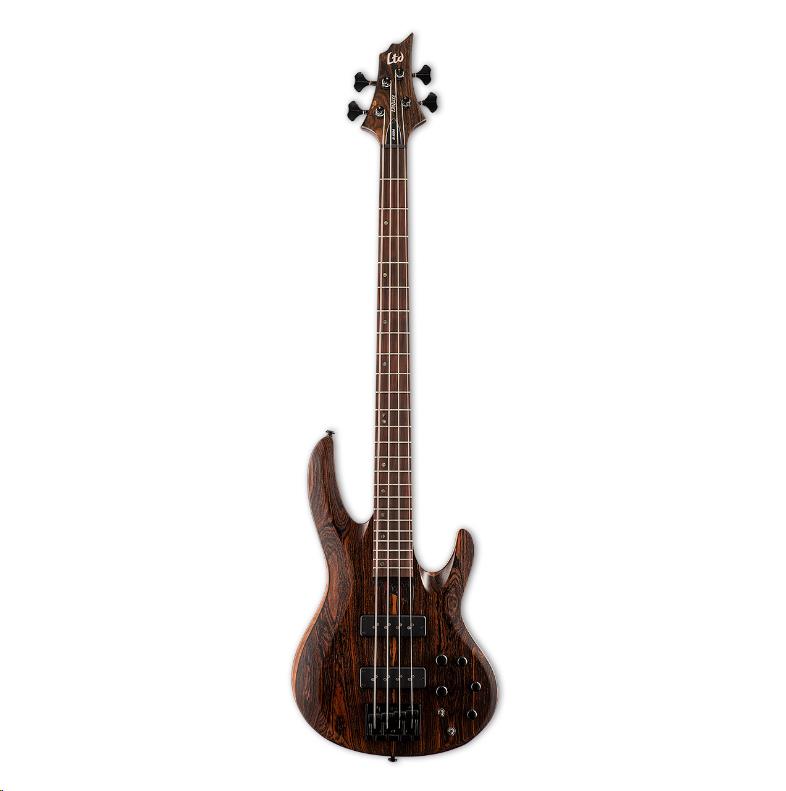 LTD B-1004 4-String Bass Guitar Bocote Natural Satin