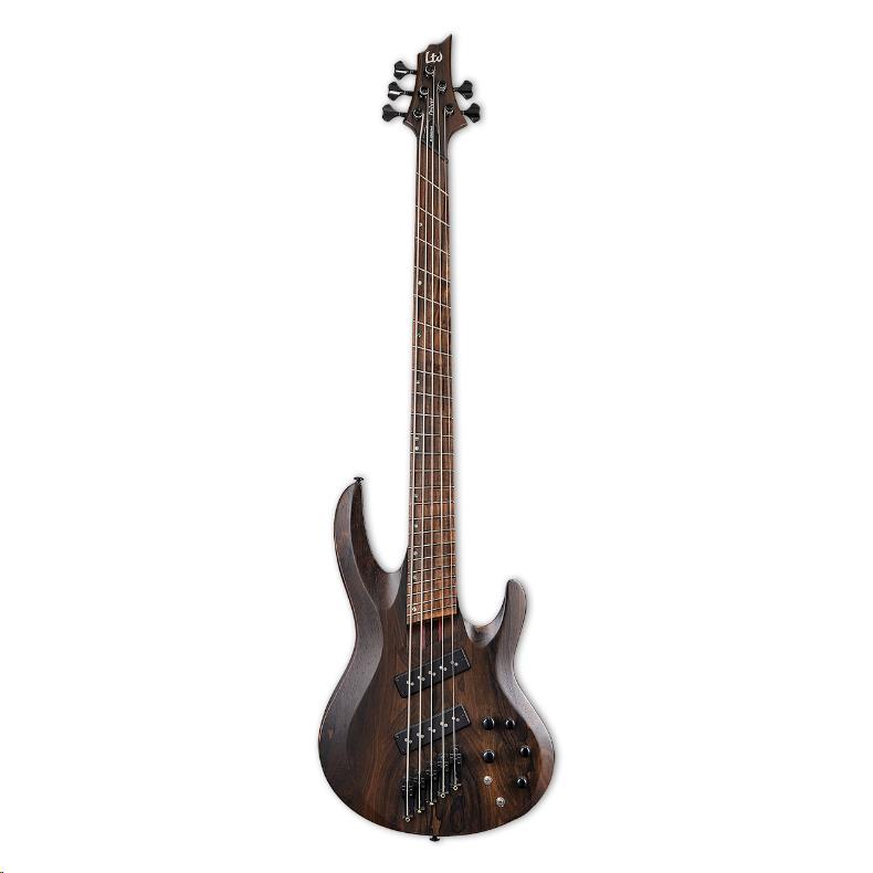 LTD B-1005 Multiscale 5-String Bass Guitar Ziricote Natural Satin