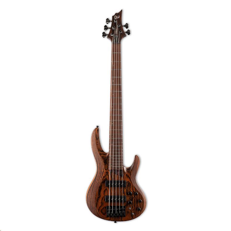 LTD B-1005 5-String Bass Guitar Bocote Natural Satin