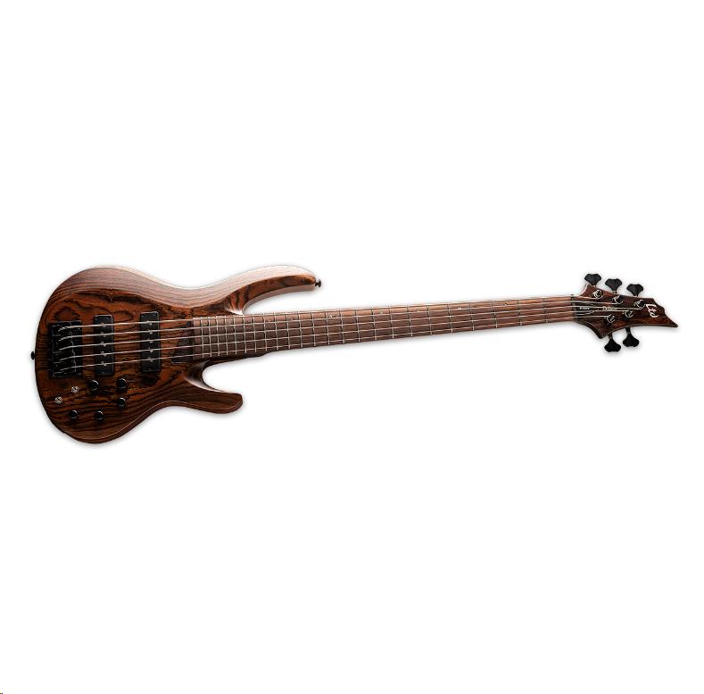 LTD B-1005 5-String Bass Guitar Bocote Natural Satin