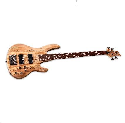 LTD B-204 4-String Bass Guitar Spalted Maple Natural Satin