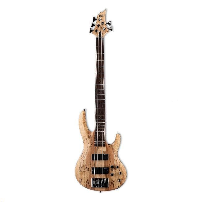 LTD B-205 5-String Bass Guitar Spalted Maple Natural Satin