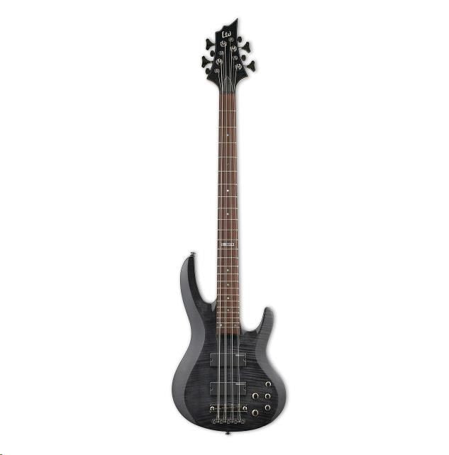 LTD B-208 8-String Bass Guitar Trans Black Flamed Maple