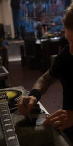 ESP LTD Bill Kelliher 600 Electric Guitar in Vintage Silver Sunburst with signature visible on the body.