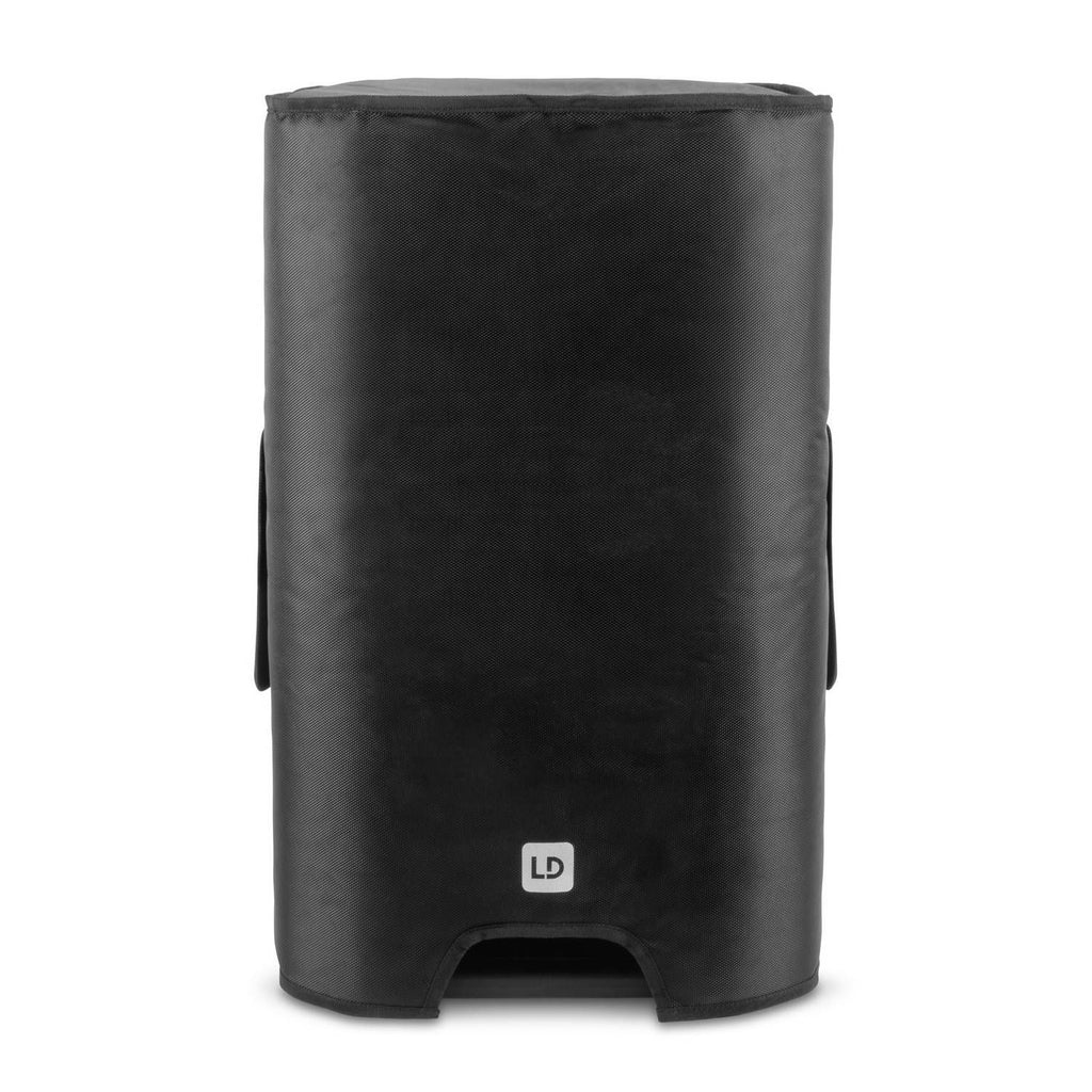 LD Systems padded cover for ICOA12 PA speaker, protective bag with handles, designed for easy transport and storage.
