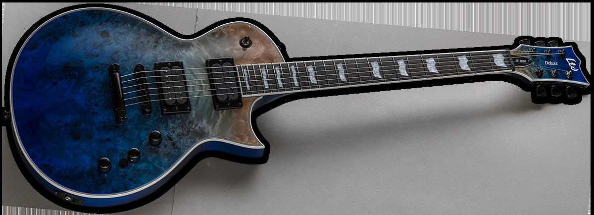 LTD EC-1000 Eclipse Electric Guitar in Blue Natural Fade