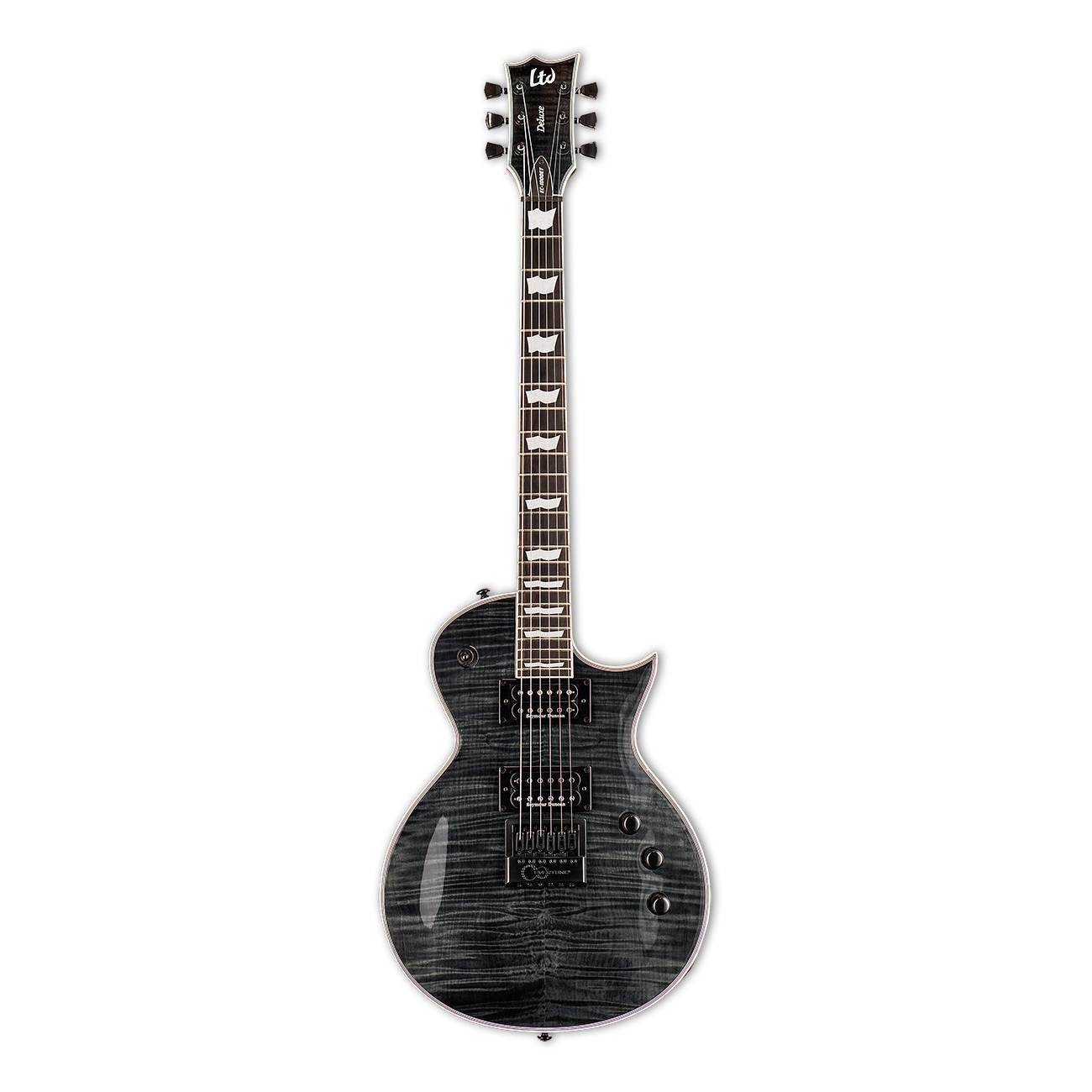 LTD EC-1000 Evertune Eclipse Electric Guitar in See Thru Black